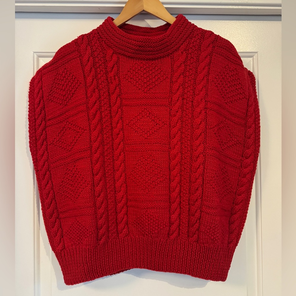 Linda Allard for Ellen Tracy Vibrant Red Mock Neck Sweater